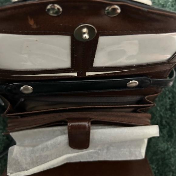 NWT. M.C Brighton Brown & Black Croc-Embossed Crossbody Purse. - Picture 9 of 16